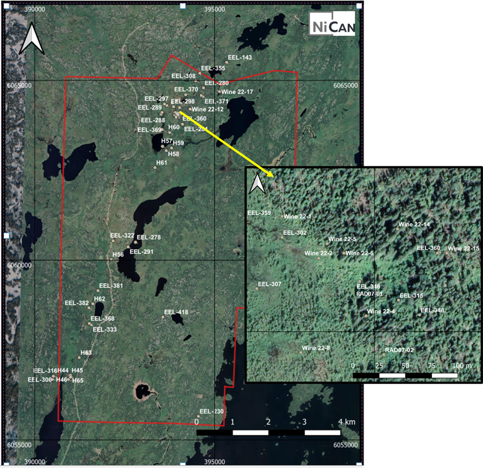 Figure 6: Historical Drill Hole and 2022 Drill Hole Locations 