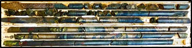 Figure 3. Core from diamond drill hole Wine 24-1A (0.0m-12.5m) â€