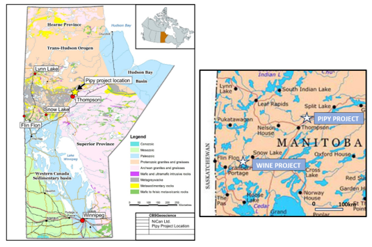 Figure 5: NiCAN’s Project Locations in Manitoba, Canada