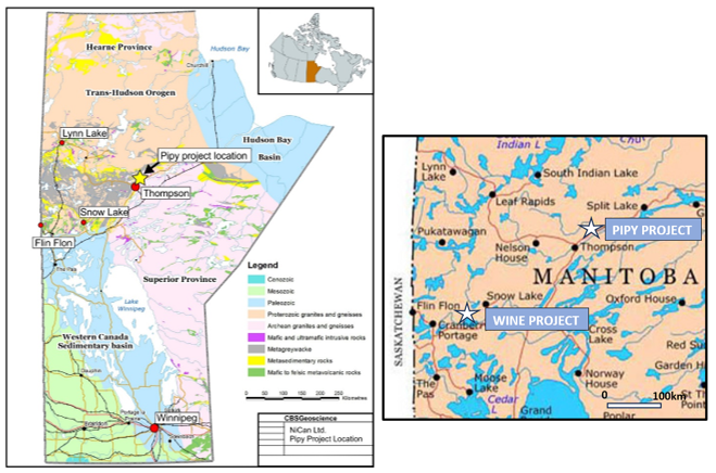 Figure 4: NiCAN’s Project Locations in Manitoba, Canada