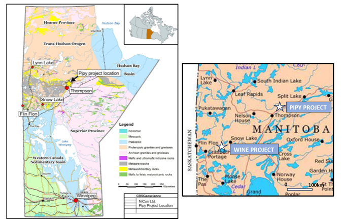 Figure 4: NiCAN’s Project Locations in Manitoba, Canada