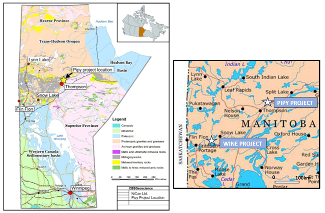 Figure 3: NiCAN’s Project Locations in Manitoba, Canada
