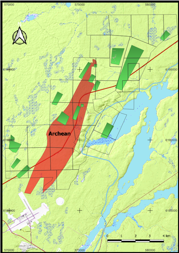Figure 6: Pipy South Land Package and 15 Priority Targets 